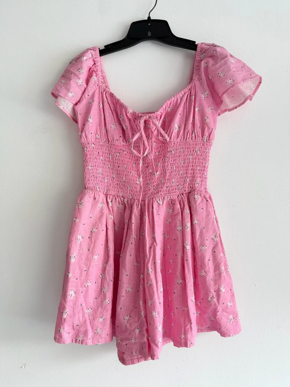 Princess Polly Front Row Cotton Pink Floral Romper Size 6 8689